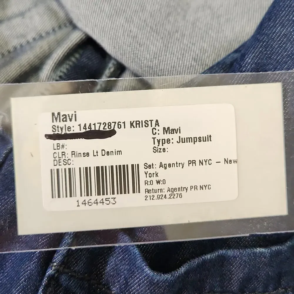 Mavi Women's Krista Rinse‎ Light Denim Romper Size SM Button Down Tie Waist Y2K